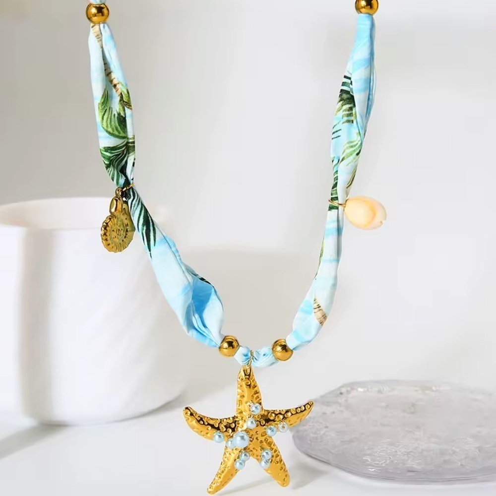 Coastal Grace Pearl Silk Necklace - Picture 3 of 10